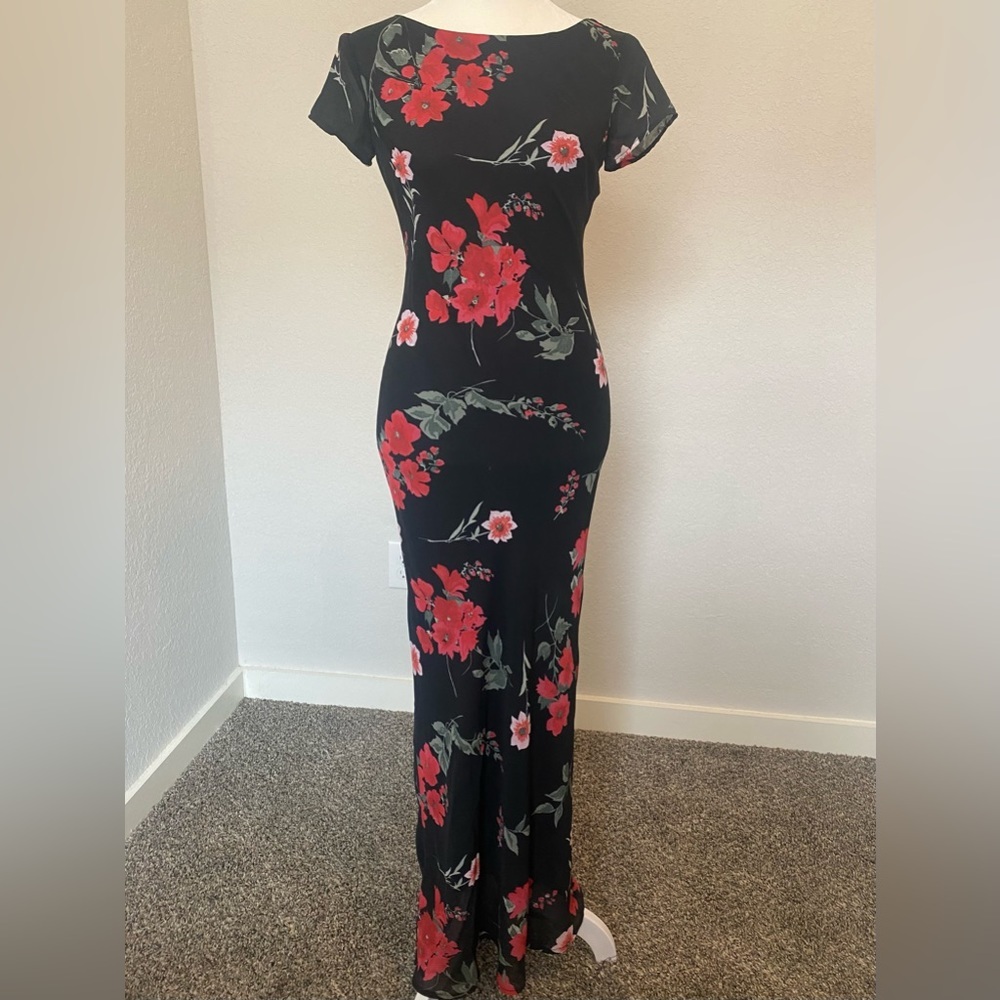 Vintage 90s Floral Maxi Dress - Picture 8 of 9